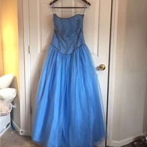 Beautiful Blue Beaded Gown
